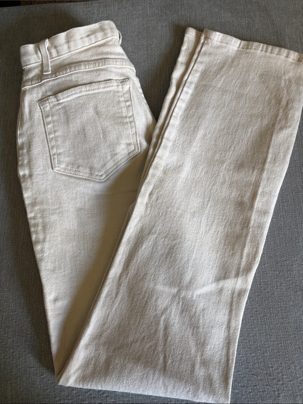 Newport News Cream Straight-Leg Women's Jeans